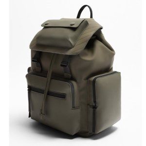 ZARA - RUBBERIZED EXPLORER BACKPACK - KHAKI GREEN